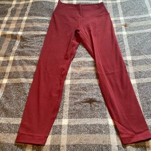 Hawthorne Athletics High waisted, maroon leggings